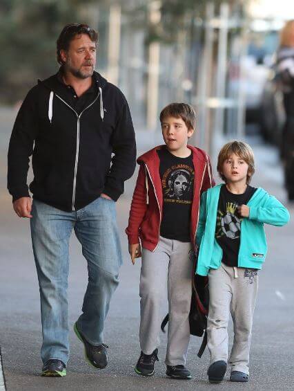 Charles Spencer Crowe with his father and brother.